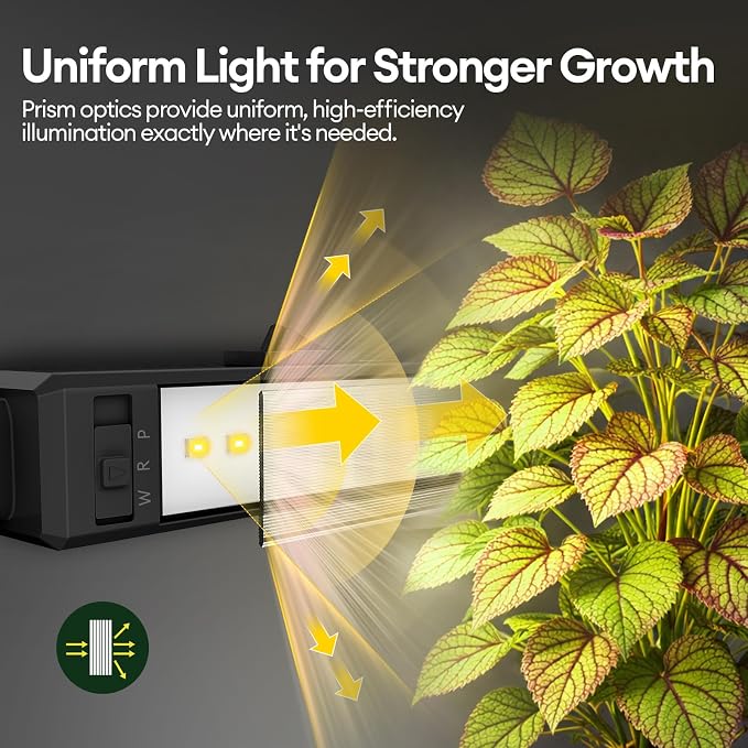 Plant Grow Light 1ft, Tunable Full Spectrum LED Grow Light Strips 28W (4 x 7W), T5 Growing Lamp with Timer & Dimming Controller for Indoor Plants, Greenhouse, High PPFD, 4-Pack