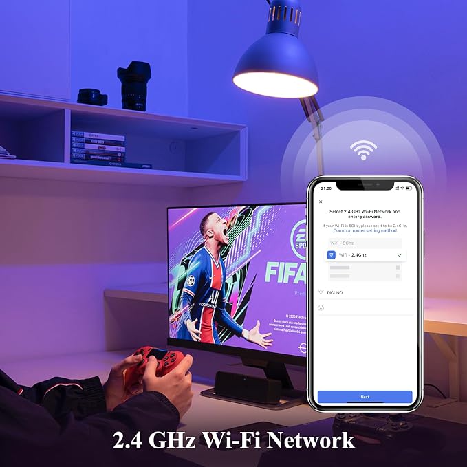DiCUNO Smart Edison Bulb ST19, RGB Color Changing & Tunable White 2-Pack | WiFi Smart LED Bulb Work with Alexa & Google Home, 2700K-6500K Tunable via App, ST58 Edison Bulb 5W, 50Watt Equivalent, 500LM