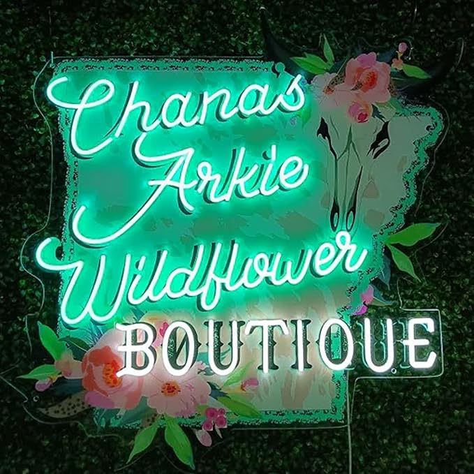 Custom Neon Sign Logo for Business, Plug/Battery Operated LED Picture Signs | Dimmable/RGB Neon Light, Easy Hanging/Wall LOGO Customizable UV Printed for Shop Bar Spa Office Room, Personalized Home Decor
