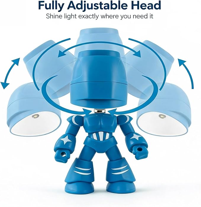 Lonely Robot LED Mini Night Light, Cartoon Cute Companion Desk Lamp with Magnetic Base, Gift for Thanksgiving Christmas Halloween Birthday, Room Decor (Red)