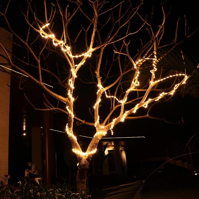 Rope Lights, 16Ft Waterproof Connectable Strip Lighting, 3000K Warm White, Indoor Outdoor Mood Lighting for Home Christmas Holiday Garden Patio Party Decoration