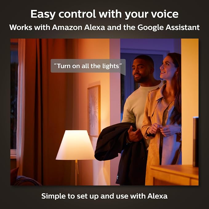 Philips Hue Smart 100W A21 LED Bulb - White Ambiance Warm-to-Cool White Light - 1 Pack - 1600LM - E26 - Indoor - Control with Hue App - Works with Alexa, Google Assistant and Apple Homekit