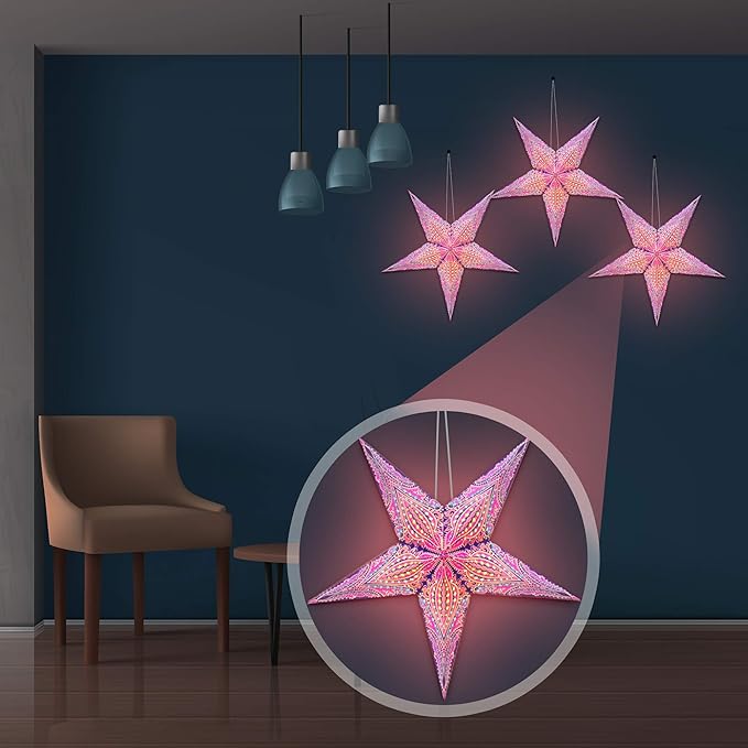 GalaxyArts - Queen (Blue Pink, Medium) - Paper Star Lantern