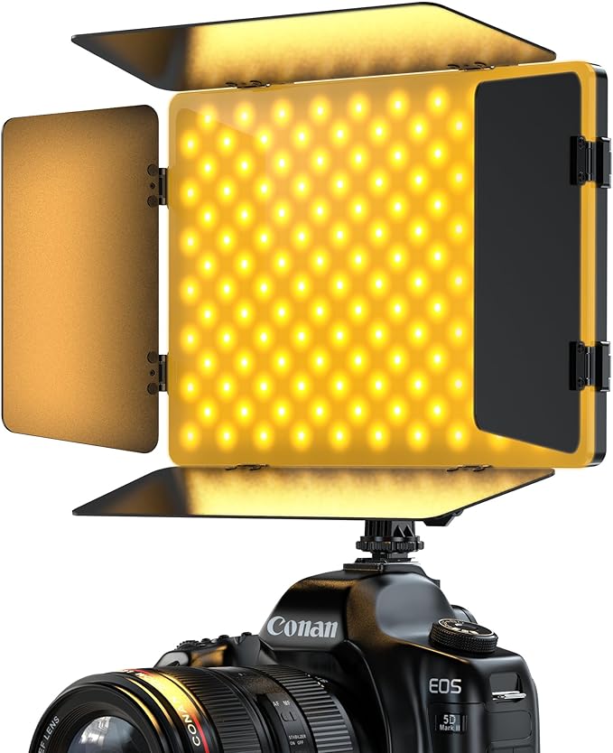 Pixel LED Video Light Panel Photography Camera Lighting 20W Bi-Color Dimmable 2500-6500K Led Studio Streaming Lights Photo Video Shooting (Battery Not Included)