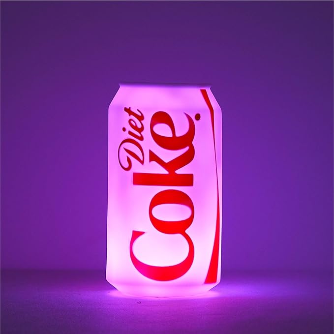 Diet Coke Squishy Night Light 5.7" LED Soft Mood Lamp for Decor, Kids Bedrooms, Collectors & Gift Giving