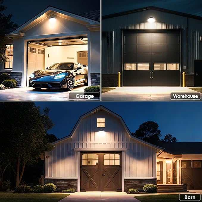 150W 2 Pack 20000LM Dusk to Dawn Outdoor Lighting, LED Barn Lights Outdoor with 150° Adjustable Photocell Pole Light 6500K Flood Light, IP66 Waterproof Area Street Light for Garage Yard