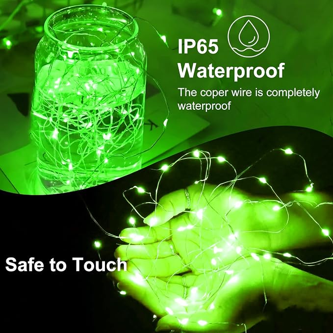 12 Pack Fairy Lights Battery Operated, 7ft 20 LED 3 Modes Speed Twinkle Mini String Lights Waterproof Silver Wire Firefly Starry Lights for Mason Jars Wedding Party Christmas Decorations