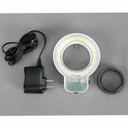 AmScope LED-144S 144 LED Adjustable Microscope Compact Ring Light + Adapter