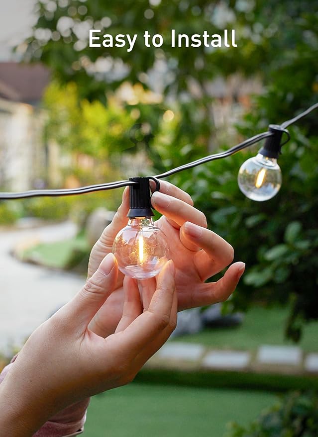 Brightown G40 Led Replacement Light Bulbs 1W Shatterproof Globe Bulb Fits E12 or C7 Candelabra Screw Base Sockets, 1.5 Inch Dimmable Light Bulbs for Indoor Outdoor Patio Decor, Warm White, 15 Pack