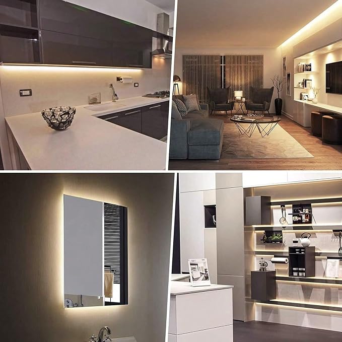 ZSLAIFU COB LED Strip Lights Warm 6.56ft, 5V Dimmable LED Light Strip, Flexible USB LED Strip for Cabinet, TV Backlighting, Bedroom, Kitchen, Home DIY Lighting