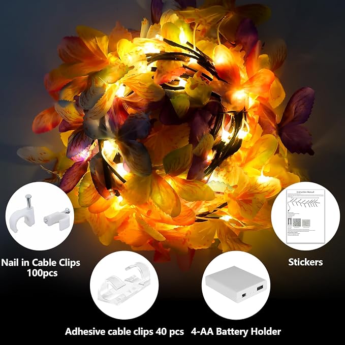 7.55FT 144LED Butterfly Enchanted Willow Vine Light for Bedroom,Battery Box | 3 Color USB Butterfly Blossom Tree Branch Lights for Wall, Remote Timer,8 Light Model,Bedroom Wall Doors Christmas