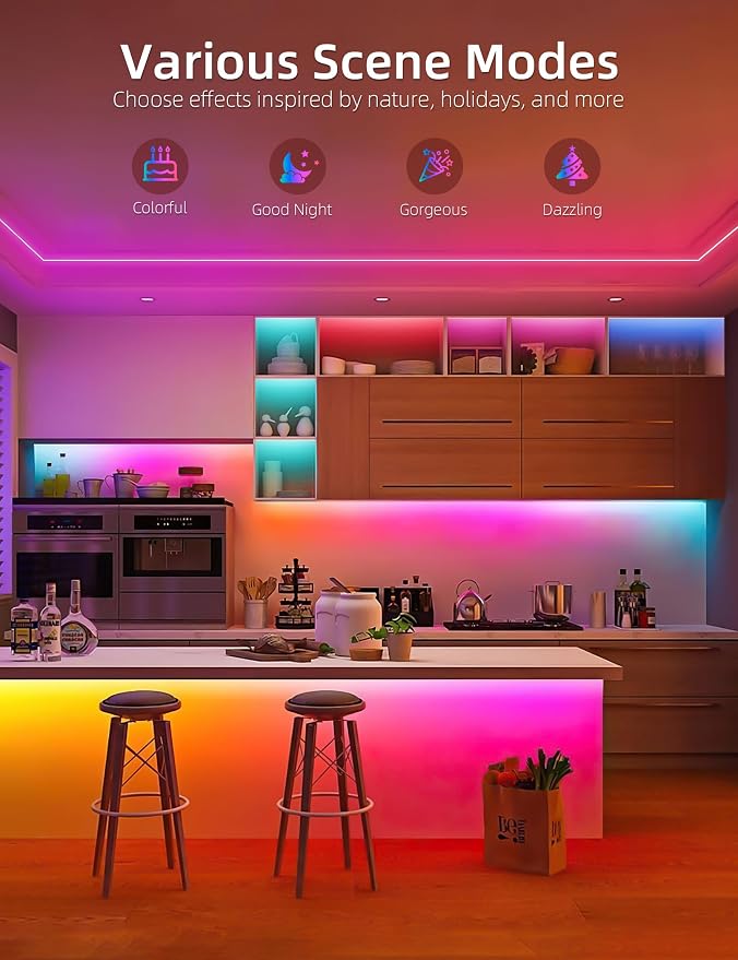 Lamomo LED Neon Rope Lights 32.8Ft, RGB LED Strip Lights Control with App/Remote, Music Sync Color Changing Waterproof Flexible Led Light Strip, Cuttable Gaming 24V Neon Lights for Bedroom Indoor