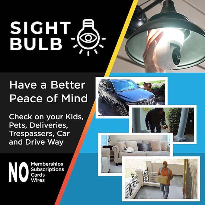 Pro Security Camera with 80 Watt Equivalent LED Light, Two Way Talk, HD Video WiFi Smart Camera, Perfect for Indoor Outdoor Night Vision Motion Detection