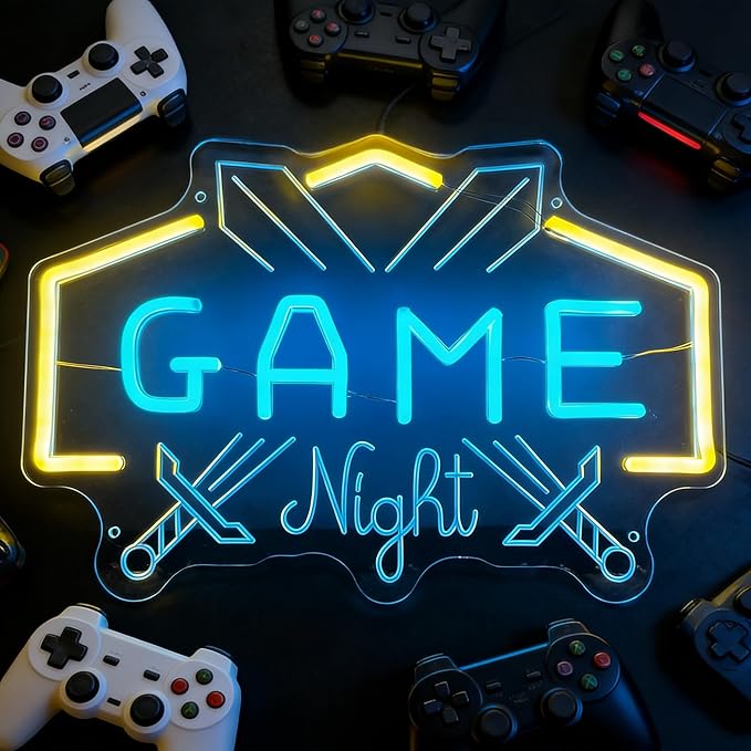 Game Neon Sign for Game Room Gamer Neon Sign for Wall Decor Gaming LED Neon Light for Bedroom Man Cave Ideal Birthday Christmas Gifts for Boys