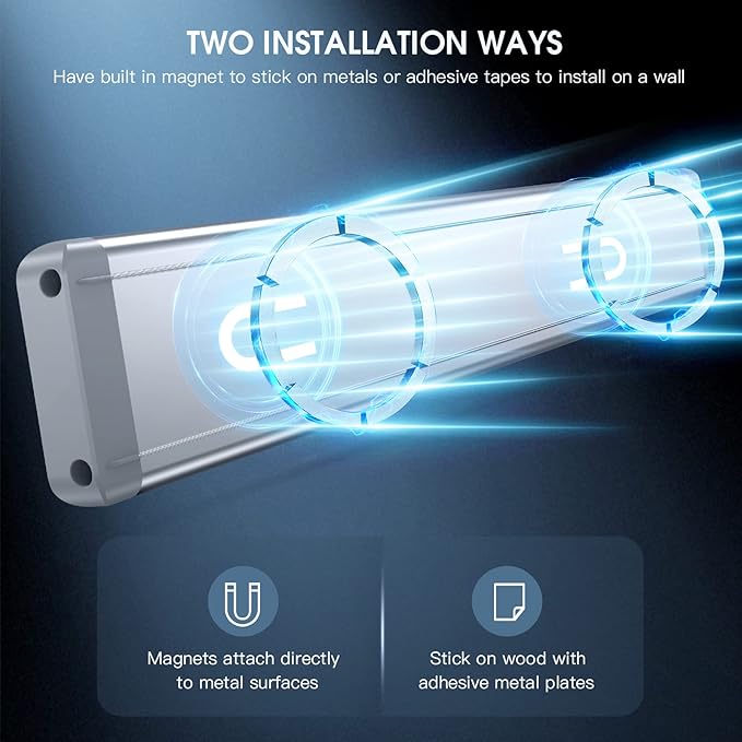 Under Cabinet Light,63 LED Rechargeable Battery Operated Motion Sensor Light Indoor, Magnetic Dimmable Closet Light, Wireless Under Counter Lights for Kitchen, One Light