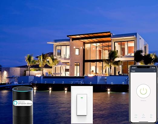 Smart Switch, Works with Alexa and Google Home, Voice Control, No hub Required Timing Synchronization, Suit for 1/2/3/4 Group Type Switch Box Micmi, Neutral Wire Required(1 Gang Smart Switch) 1 Pack