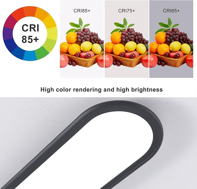 27.6-Inch Dimmable LED Linear Ceiling Light, 36W Low Profile Black | Ultra-Thin 1.38-Inch Fixture with Remote, 3000K-6500K, 10%-100% Brightness for Kitchen, Bedroom, Closet, Hallway and Study