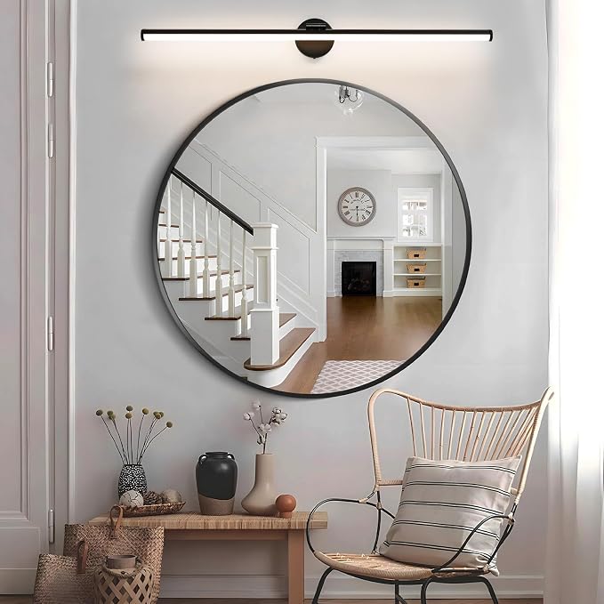 KAISITE Black Vanity Light 39 Inch Modern Bathroom Light Fixture Over Mirror 24W Dimmable 5CCT LED Vanity Light for Bathroom Restroom Farmhouse Rotatable Bath Vanity Light Bar
