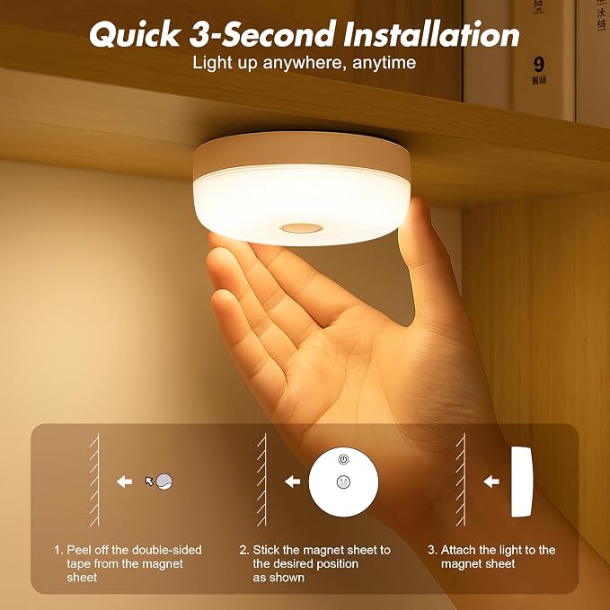 2-Pack Waterproof Shower Light No Wiring, Rechargeable Shower Lamp, White | 15 RGBW Color Mood Lighting with Remote Dimmable&Timer, LED Wireless Magnetic Ceiling/Wall Light for Bathroom Bathtub Closet