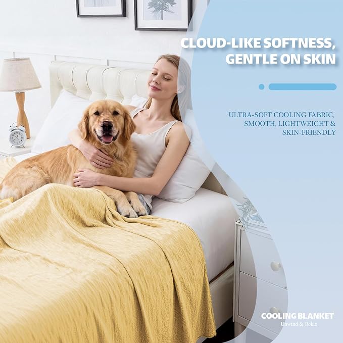 Cooling Blanket King Size, 90"x108" Cooling Blankets for Hot Sleepers, Cold Blanket Thin Lightweight Breathable Soft for Couch Bed, Lightweight Blanket Keep Cool for Night Sweats