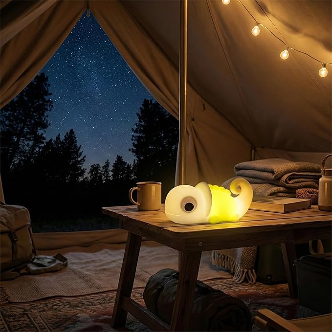 Chameleon Night Light for Kids,Night Light for Boys and Girls,Cute Room Decor Portable Night Lamp,Touch-Controlled Lighting,Touch-Controlled Lighting (Chameleon)