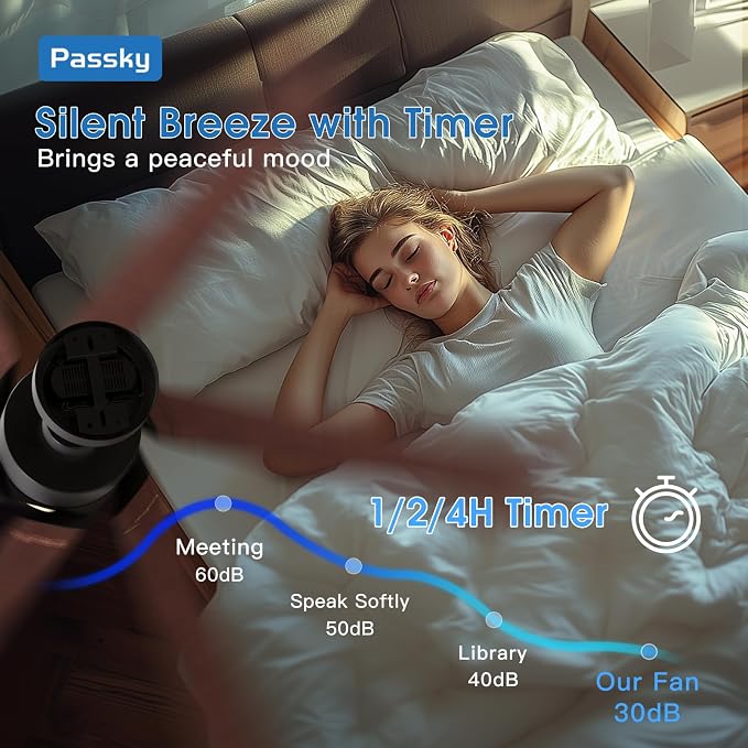 Passky 60 Inch Black Contemporary Ceiling Fans with Lights, Remote Control | 3CCT dimmable light, quiet DC motor, reversible airflow; black contemporary style for bedroom and living room