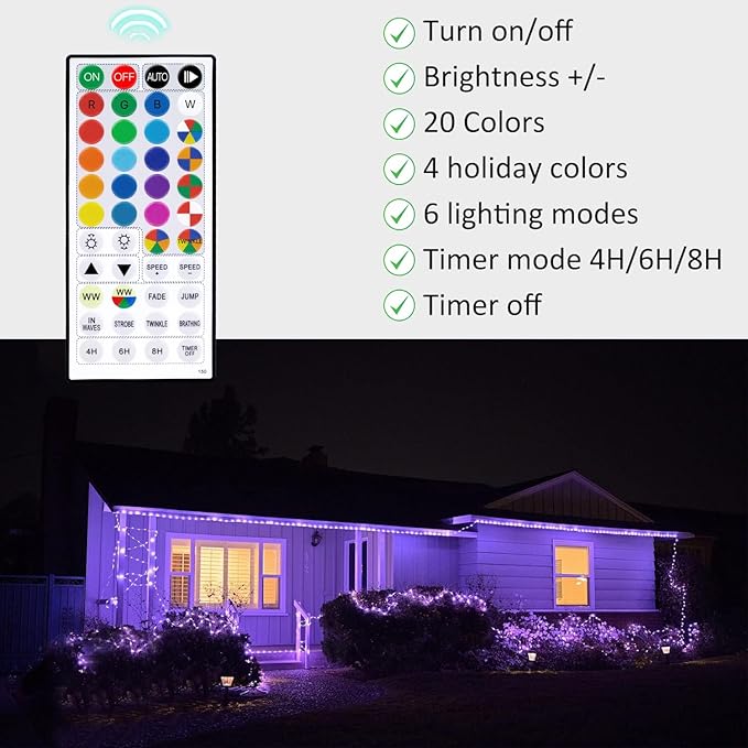 Rope Lights Outdoor, 80ft 240LEDs Rope Light, Waterproof String Lights for Christmas Garden Tree RV Patio Party Boho Decor (Multicolors)
