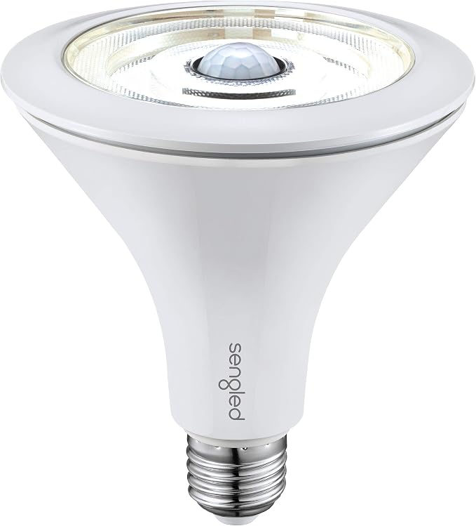 Sengled Smart Flood Light Bulbs work with SmartThings Hub, Echo 4th, Echo Plus, Alexa, Google, Zigbee Hub Required, PAR38 Led Bulb Motion Sensor Light Outdoor, Dusk to Dawn, 3000K, 1200LM, 1 Pack