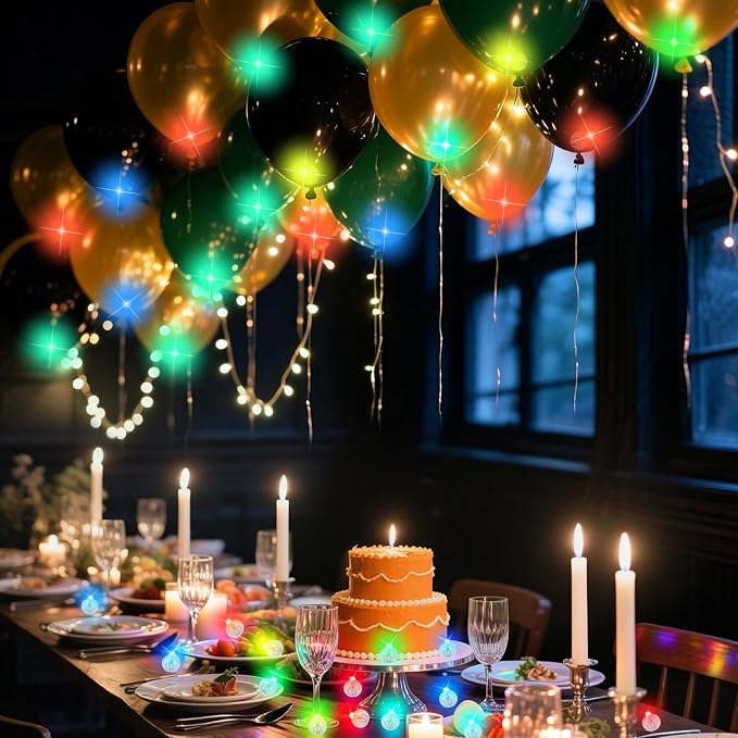 200 Pcs Mini LED Ballon Lights Long Standby Time Waterproof Mini Light,Tiny Party Lamps for Balloon Paper Lantern Easter Eggs Decor Halloween Christmas Birthday Party Wedding Decoration (Multicolor)