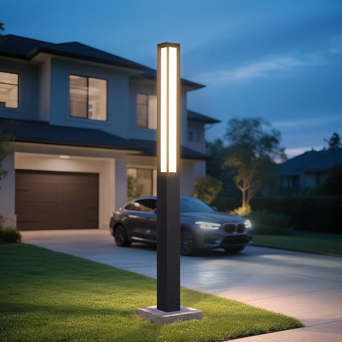 92" Landscape Path Lights IP65 Waterproof Pathway Lights Wired | Modern Outdoor LED Luxury Bollard Lighting, 3000K Bollard Light for Commercial Driveway Lawn Courtyard Walkway Patio