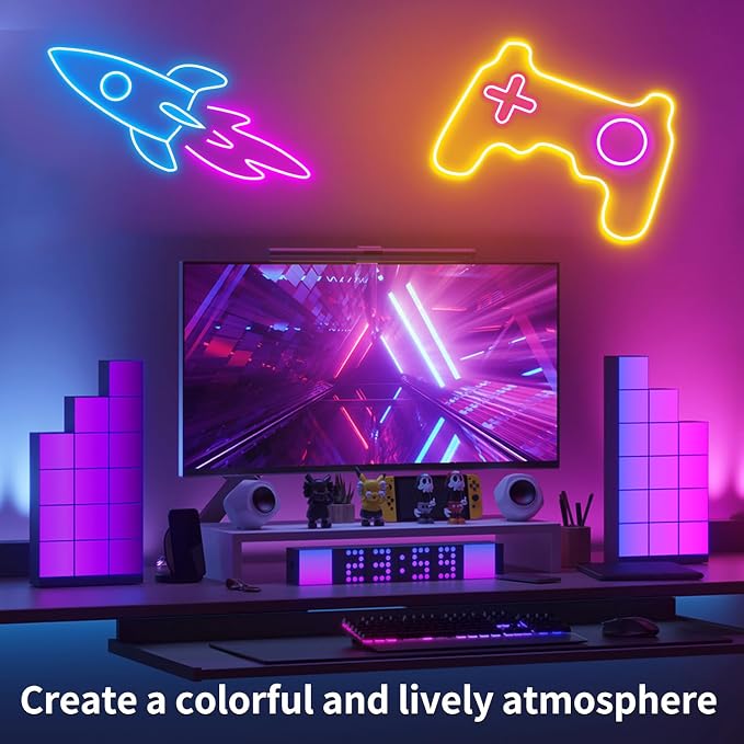 segrass 16.4FT Neon Rope Light,Flexible Led Rope Lights Control with App/Remote,Multiple Mode Rope Lights,IP65 Outdoor RGB Led Neon Lights Waterproof,Music Sync Gaming Led Neon Light Strip for Bedroom