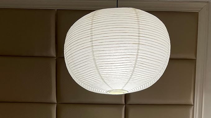 Large Paper Lantern, Beige Apple Lamp Shade, Bohemian Style Lantern Pendant Light Shade, Suitable for Indoor Ceiling Decor (19.69)