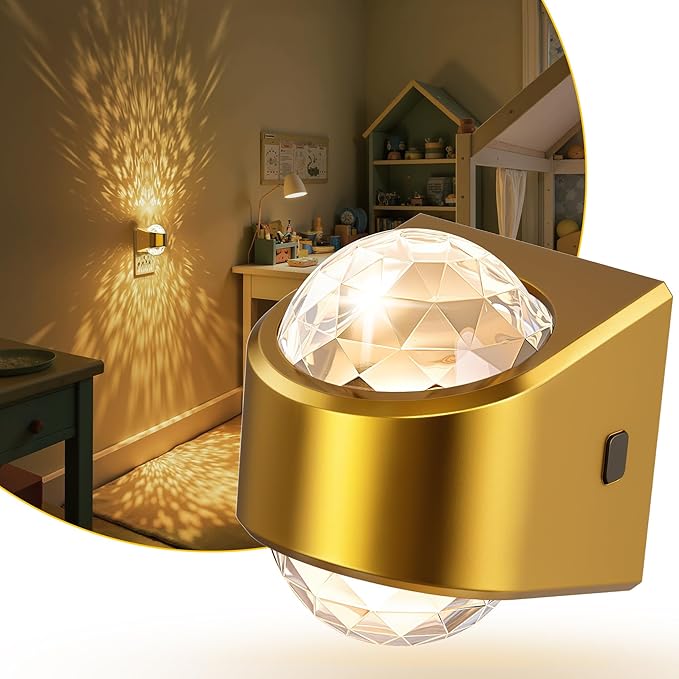 L LOHAS LED Projector Night Light,Night Lights Plug into Wall,Plug in Night Light with Dusk to Dawn Sensor,3000K Soft White,Projector Nightlight for Bathroom Bedroom Hallway