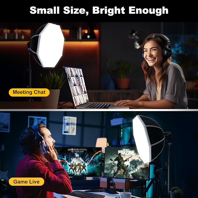 LINCO 20"x20" Softbox Lighting Kit with 85W LED Bulb & Adjustable Tripod | Professional photography lighting kit, ideal for photo light studio, video recording & live streaming
