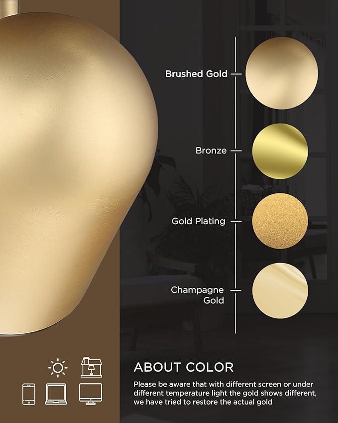 FEMILA 46.3" Track Lighting Fixtures Ceiling, Brass Gold Track Light Kit, 3000K Bulbs Included, 4FS78TL-6 BG
