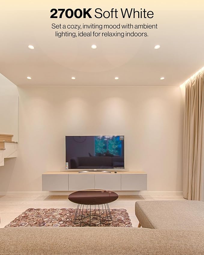 Sunco 4 Inch LED Recessed Lights, Retrofit Can Light for Ceiling, Baffle Trim, 660 LM, 11W (60W Equivalent), 2700K Soft White, Dimmable, Damp Rated ETL 4 Pack.