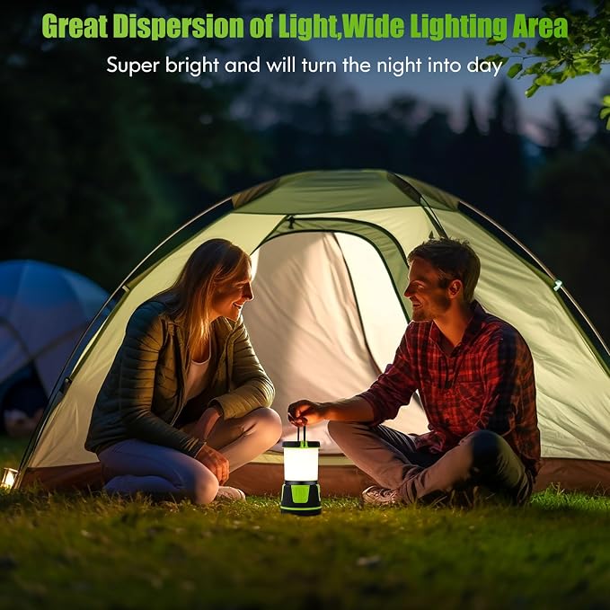 Rechargeable Emergency Lantern, 3000 Lumens Camping Light | with 7500mAh Power Bank, 5 Modes, IP54 Weather Resistant Light for Power Outages, Camping & Storm Prep
