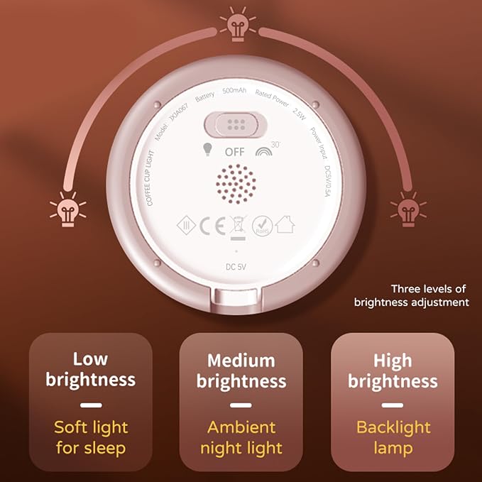 Led Coffee Cup Night Light, Dimmable Timer Nursery Kawaii Lamps, Super Squishy Silicone USB Rechargeable Touch Control Night Lamp, Used for Camping Party Room Decor (Coffee Cup)