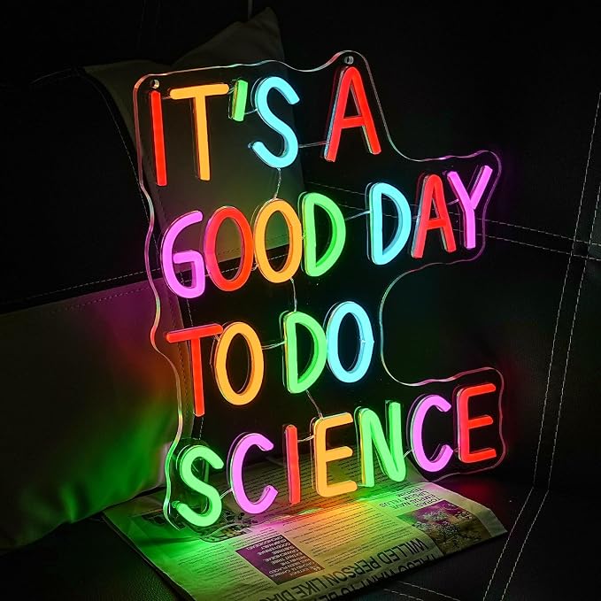 It's A Good Day To Do Science Neon Sign for Wall Decor Science Neon Light Classroom LED Sign Laboratory Neon Light Sign for Classroom Science Lab Bar Home shop Decoration