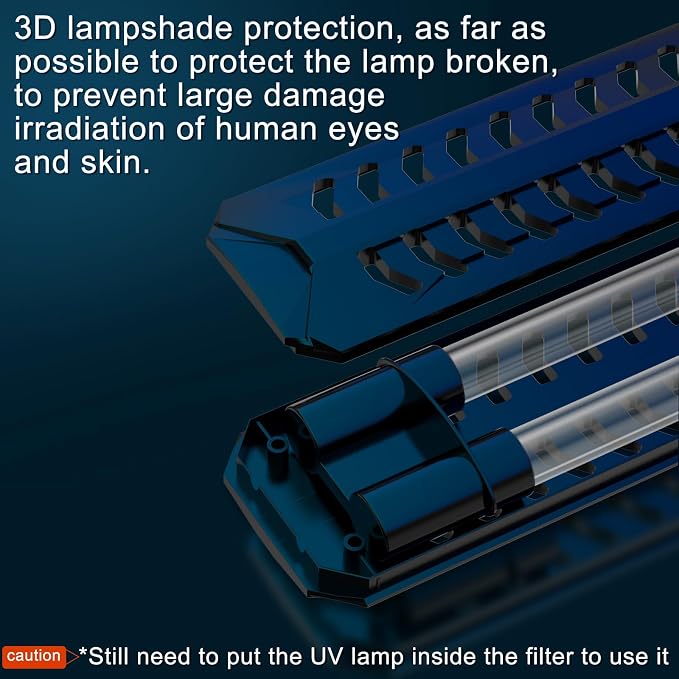 Aquarium Clean Light，15W&18W&22W Submersible Light with Timer,Double Tube Aquarium Water Clean Green Clear Waterproof Clean Lamp for Pond,Swimming Pool (18W)