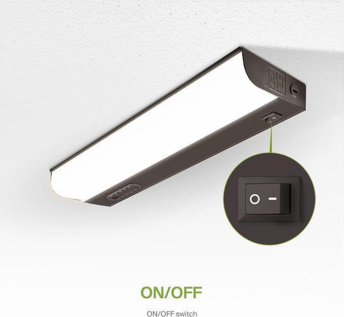 ASD 20 Pack 12 Inch Hardwired LED Under Cabinet Lights, On/Off & 5CCT Switch 2700K-5000K, 5W 442LM CRI90+, Direct Wire Low Profile Linkable Fixture, Dimmable Under Counter Kitchen Lighting, Bronze, UL