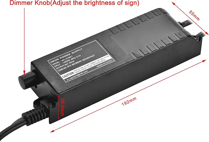 NG.A108FT 8KV Power Supply for Glass Neon Sign Electronic Brightness Dimmable Neon Light Transformer(Outdoor Used)
