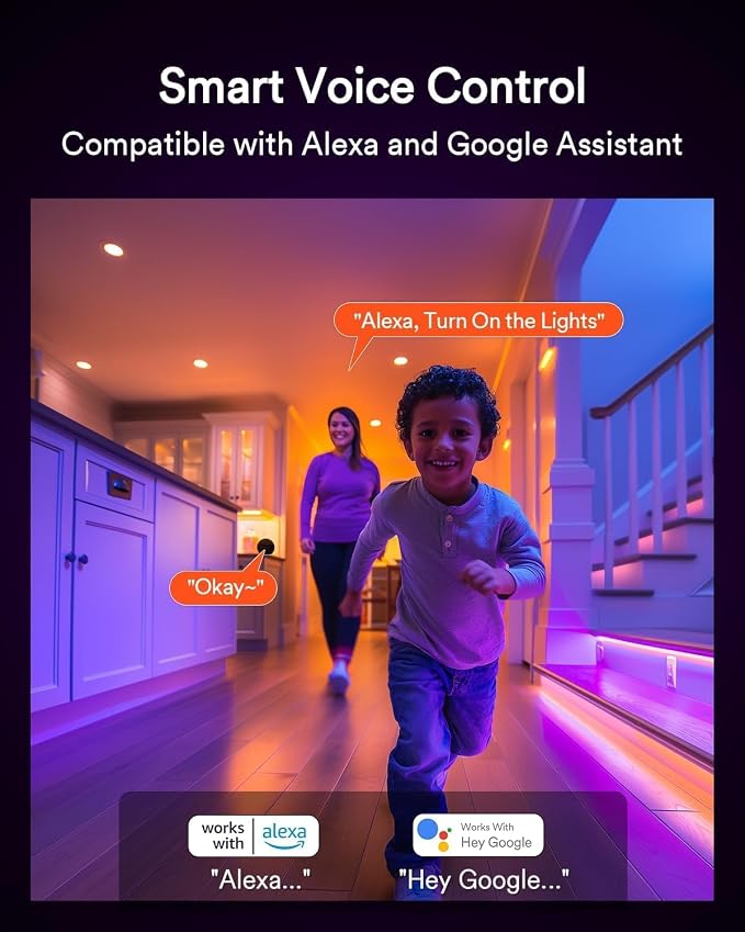 Lumary Gimbal Smart Recessed Lighting 6 Inch w/Remote, RGBWW WiFi Can Light | 355°+20° Adjustable, Support Alexa/Google/APP/Lumary Switch for Bedroom, Dimmable, Canless w/J-Box, 1000LM CRI90, 4Pack