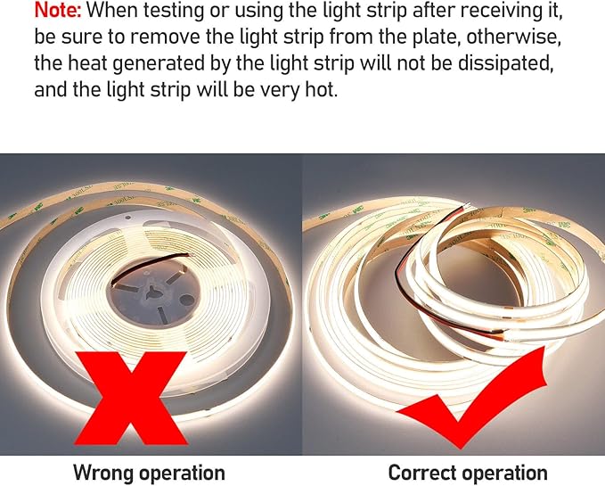 49.2ft/15M 24V COB LED Strip Light Natural White 4000K 5760LEDs CRI 93+ 11000lm Uniform Glow IP20 Not Waterproof Flexible LED Tape Lights for DIY Cabinet Bedroom Home Decor(No Power Supply)