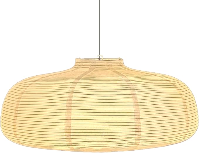 (22.05Inch) Large Paper Lantern, White Pumpkin Paper Lamp Shade, Handmade Folding Hanging Paper Lamp Shade, Suitable for Indoor Ceiling Light Decor (22.05)