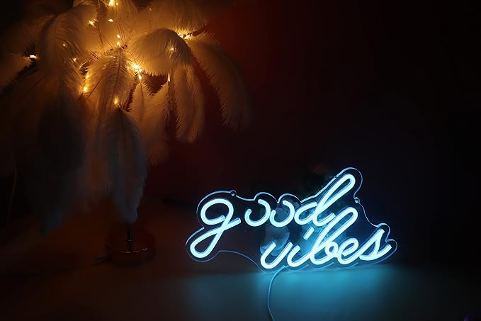 Ulalaza LED Neon Sign Night Light for Wall Party Décor Bedroom Room Bar Wedding Home Birthday Art Decoration Christmas with USB Chain Light modulator 5v (lets party blue)