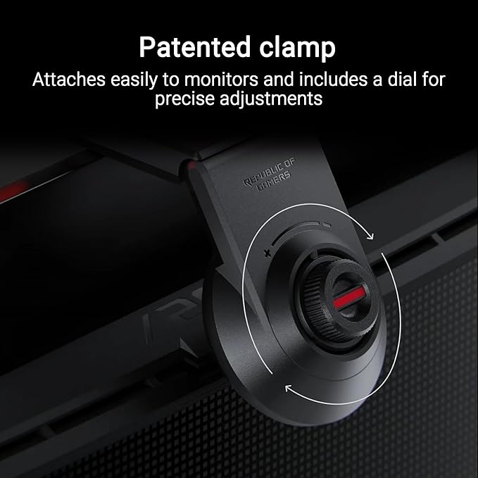 ASUS ROG Aura Monitor Light Bar (ALB01) - Asymmetrical Lighting bar, 3 Modes, RGB Lighting, USB-C, Patented clamp, Magnetic Buckle, Aura Sync Compatible, DisplayWidget Center, Quick Installation
