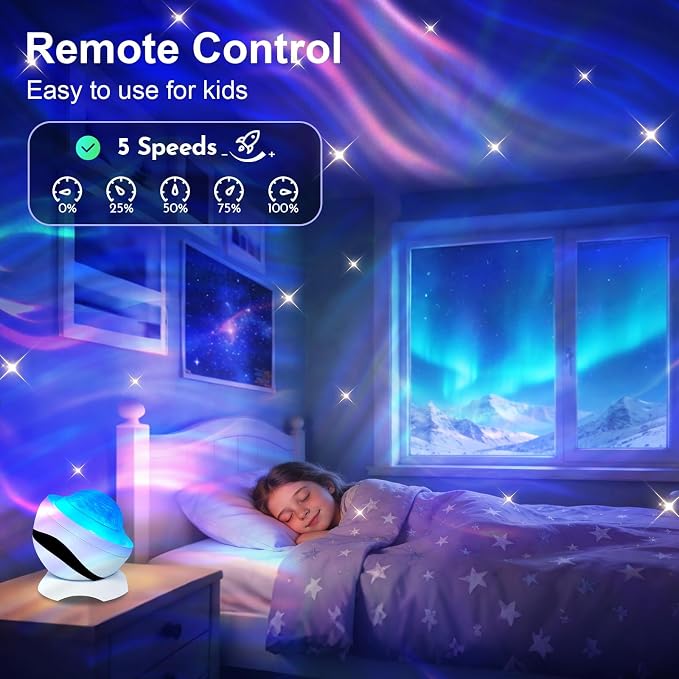 3 in 1 Light Projector for Room Decor Aesthetic, Northern Lights Projector, Ocean Lamp & Galaxy Projector for Bedroom Decor, Valentine's Day Gifts for Adults Teen Girl Gifts Ambient Lighting