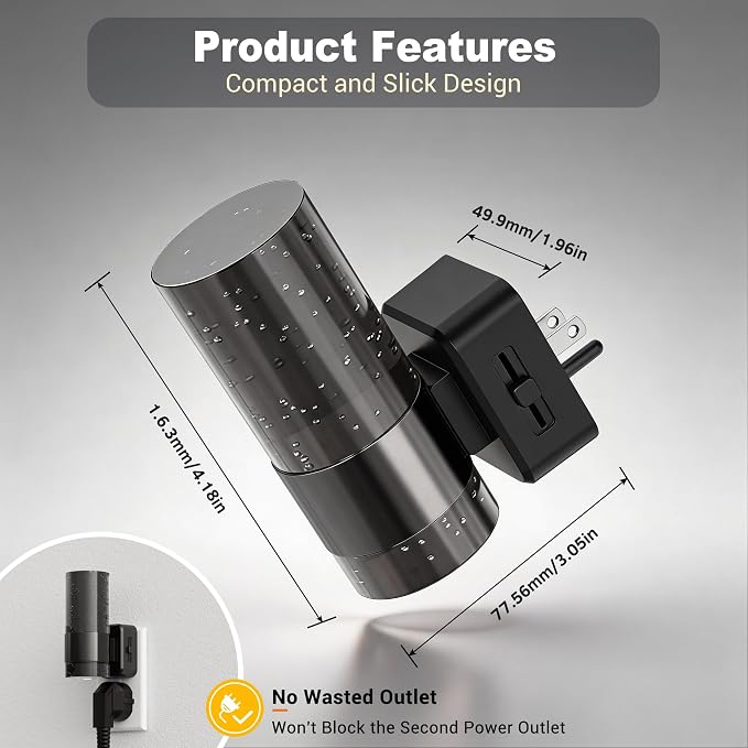 JandCase Night Lights Plug into Wall | Automatic LED Night Light with 0-100LM Dimmable, 3000K Plug in Night Lights, Auto Light Sensor, for Bathroom Hallway Decor
