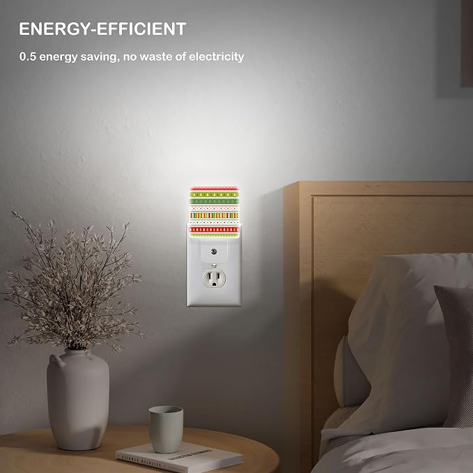 LED Night Light Lamp with Smart Sensor Dusk to Dawn Sensor,Bright Christmas Ribbons Night Light Daylight White,0.5W Plug-into Wall for Adults,Bedroom,Bathroom,Hallway,Kitchen